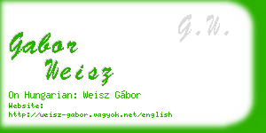 gabor weisz business card